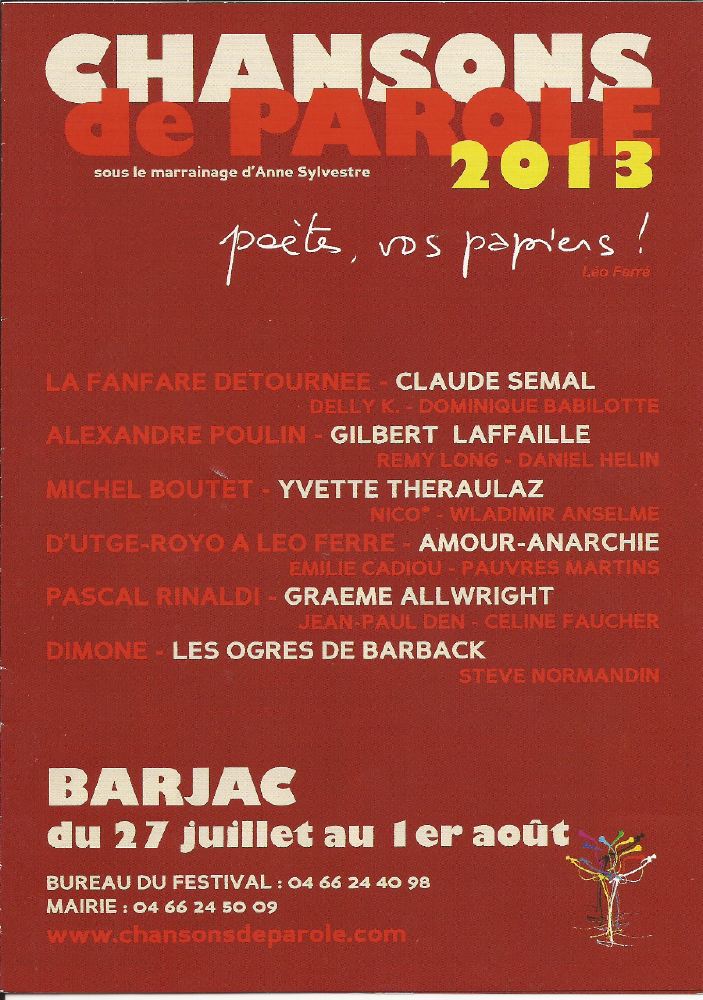 programme Barjac